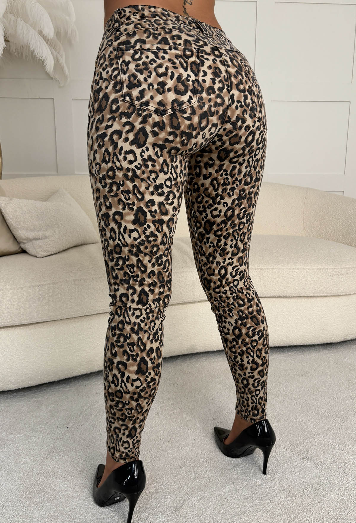 My Wild Life Leopard Skinny Stretch Jeans