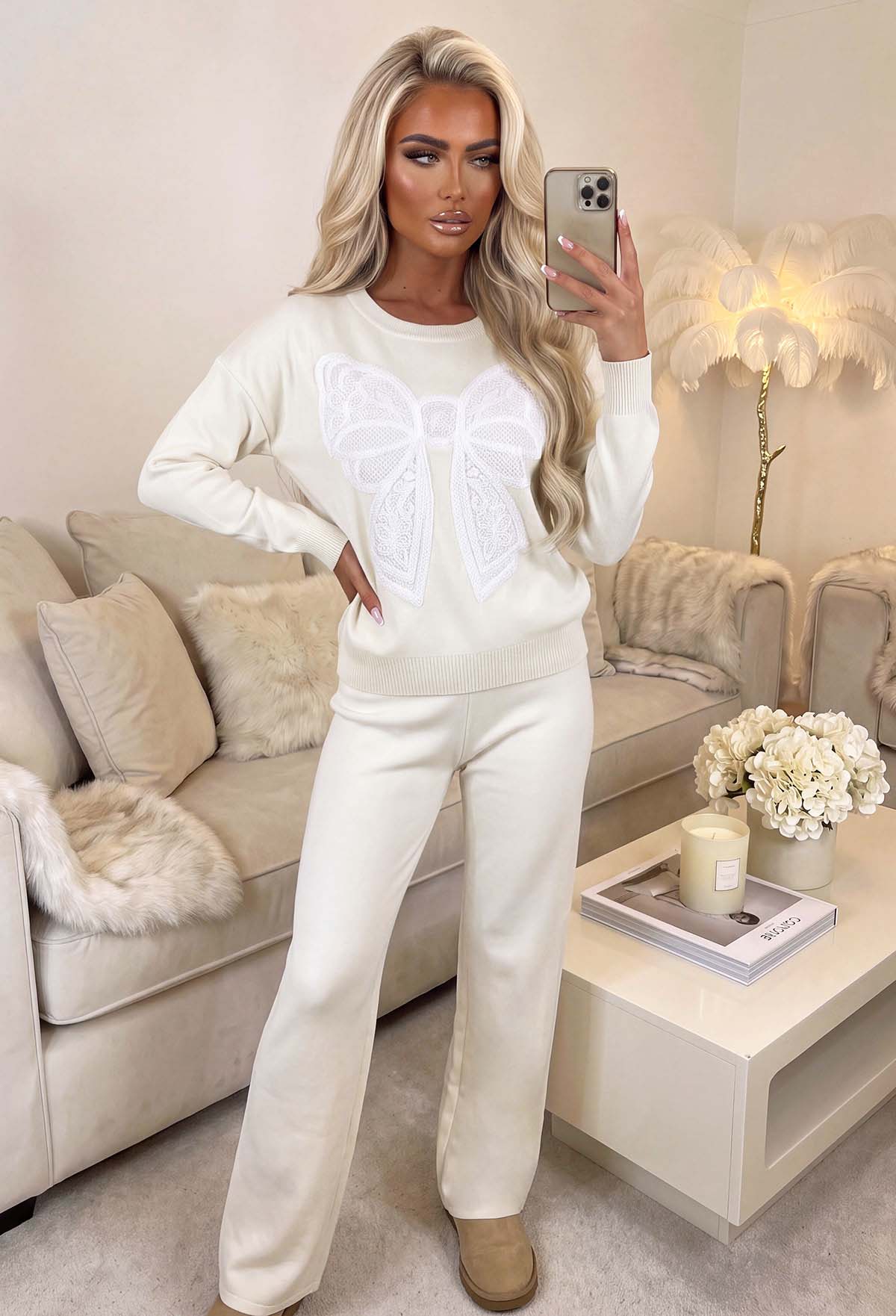 nelly-beige-bow-knitted-jumper-&-trouser-lounge-co-ord-1
