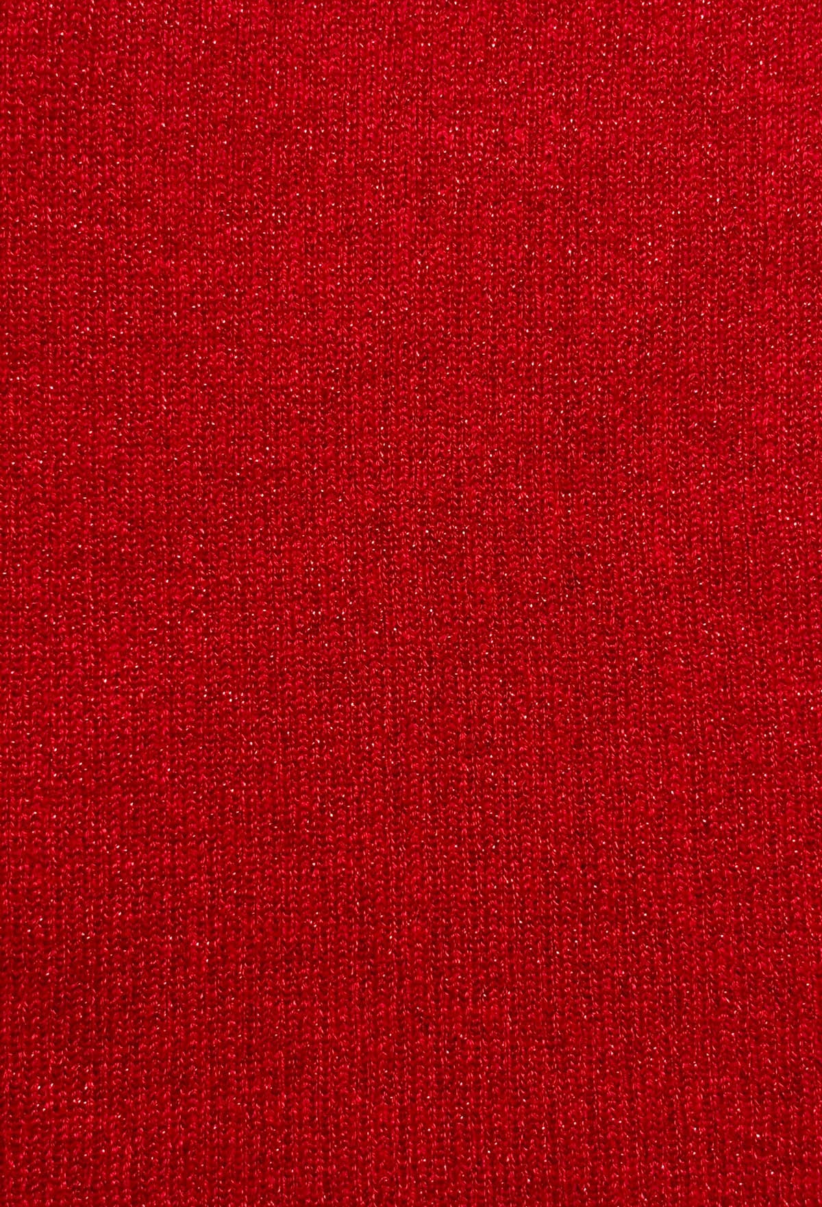 No Broken Hearts Red Sparkle Lurex Button Up Jumper