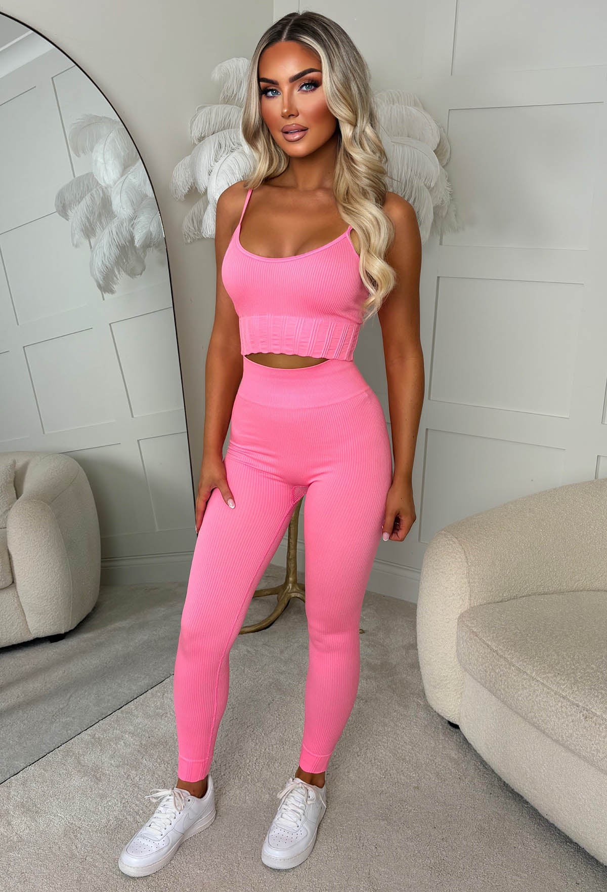 Off Duty Pink 3 Piece Athleisure Set