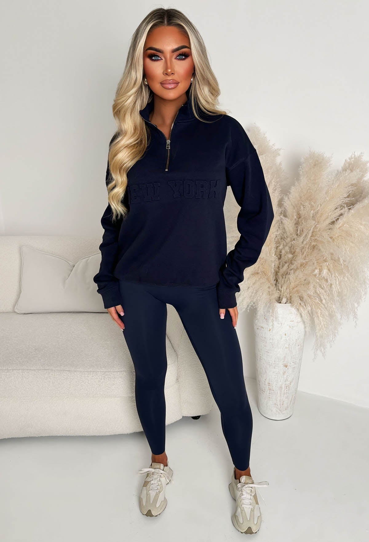 On The Go Navy Leggings