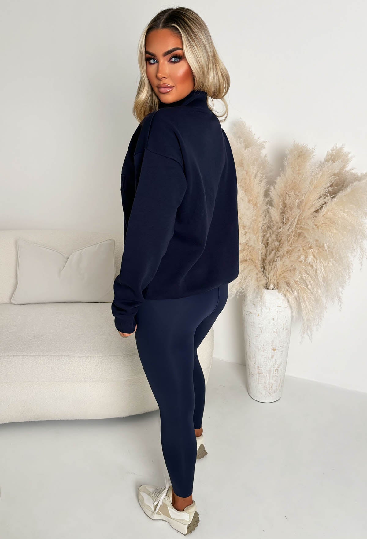 On The Go Navy Leggings