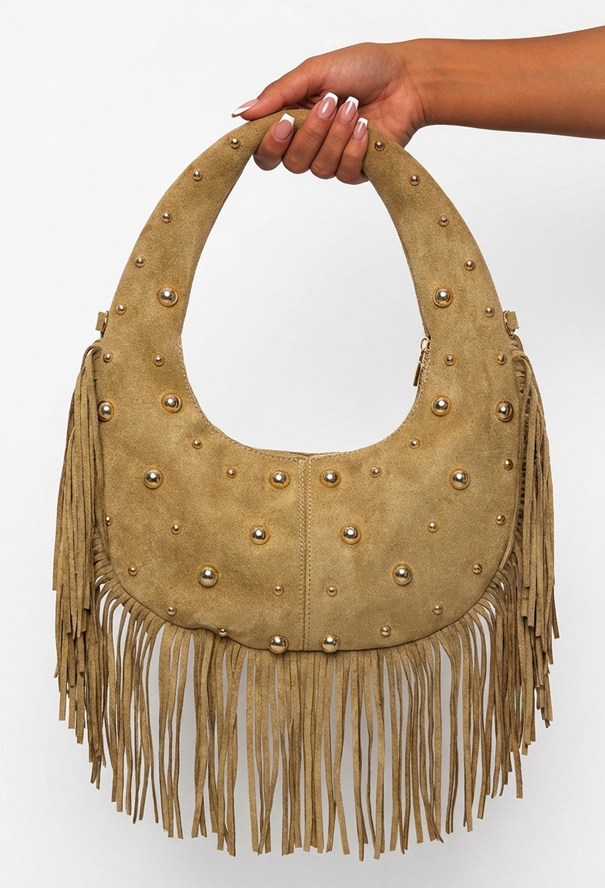 Outlaw Brown Suede Tassle Bag