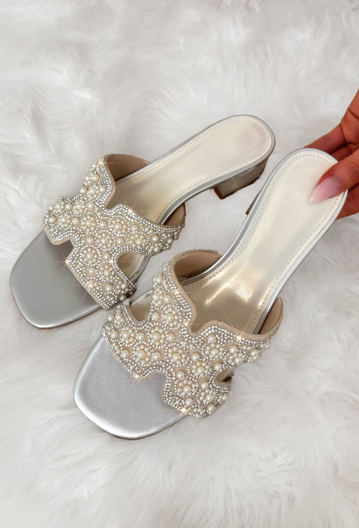 Pearl Daydream Nude Pearl Embellished Sandals