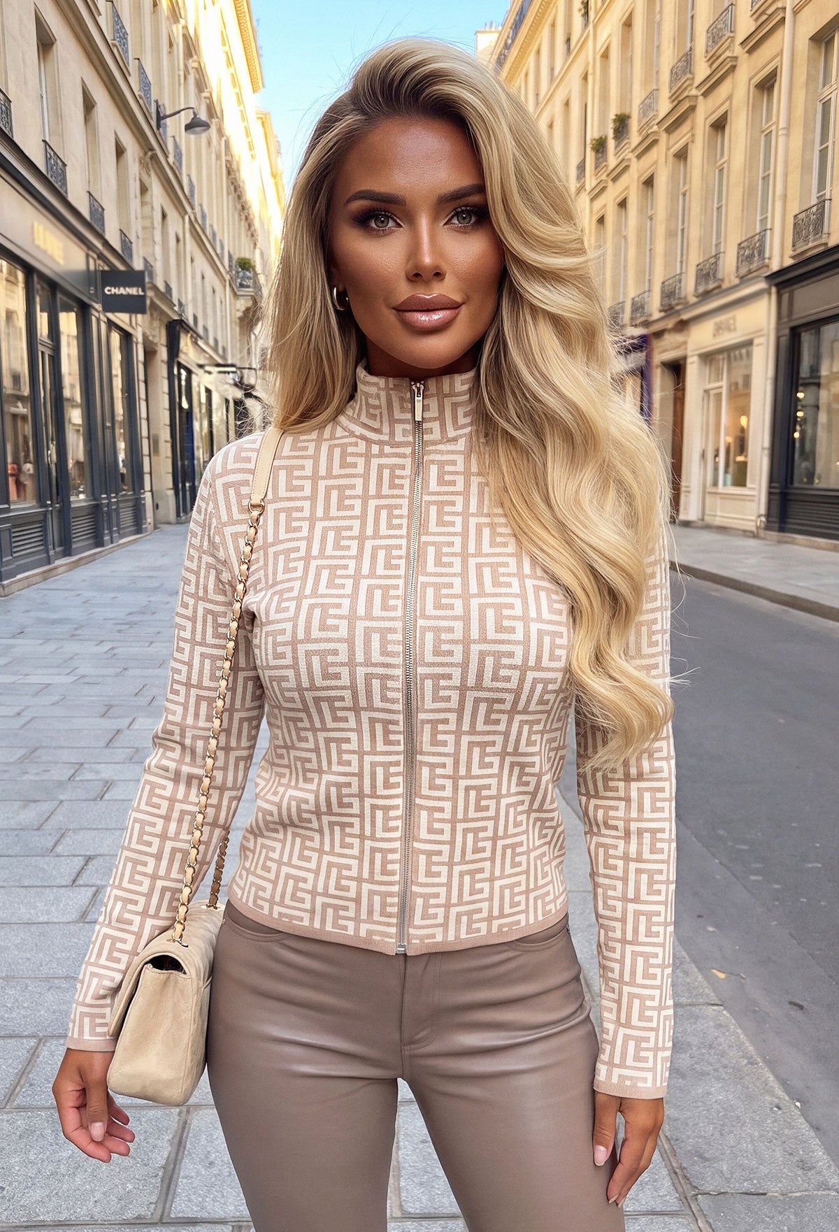 porsa-beige-monogram-knitted-zip-through.-2
