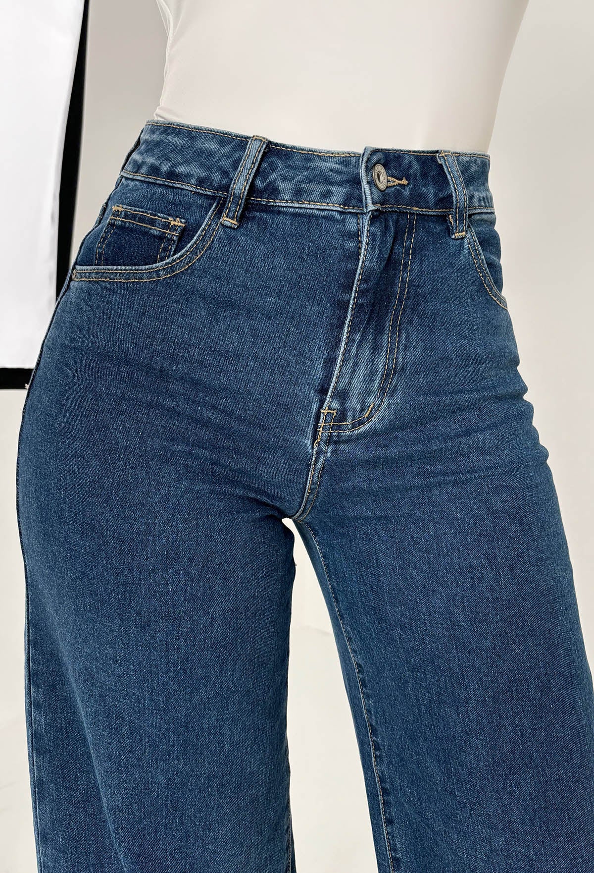 Rae Dark Wash Super Stretchy Flared Wide Leg Jeans