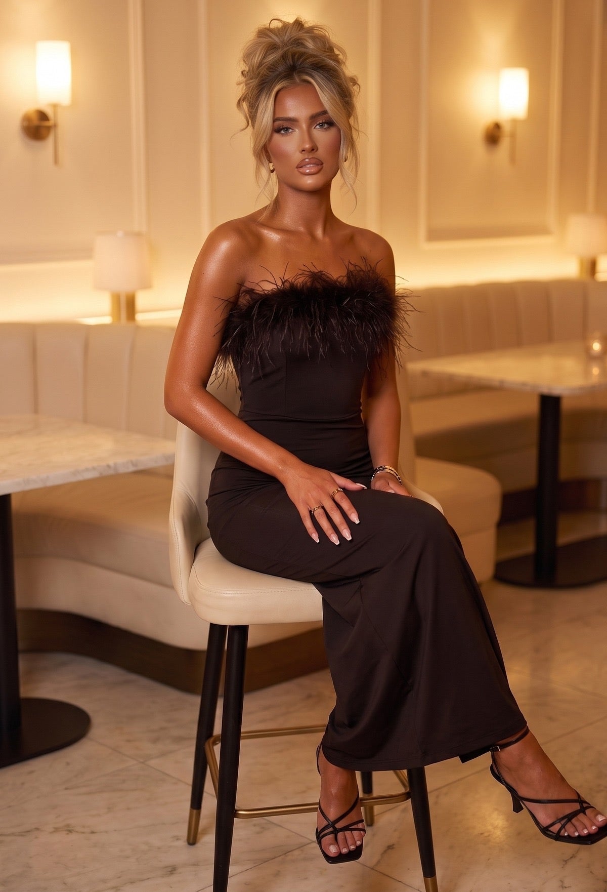 ready-for-glam-chocolate-brown-feather-trim-bandeau-maxi-dress-3