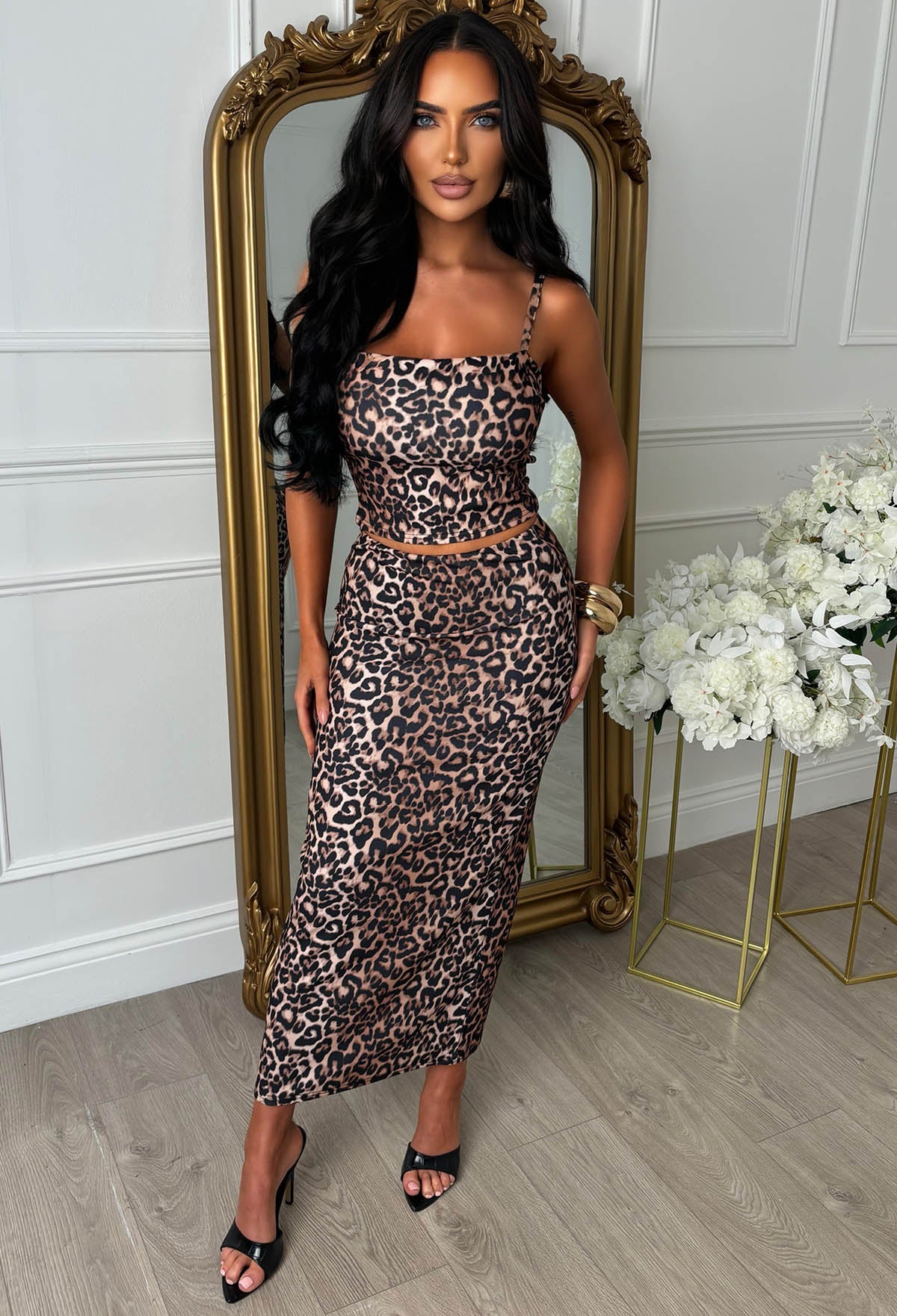 Roaring Beauty Brown Leopard Print Co-Ord Set