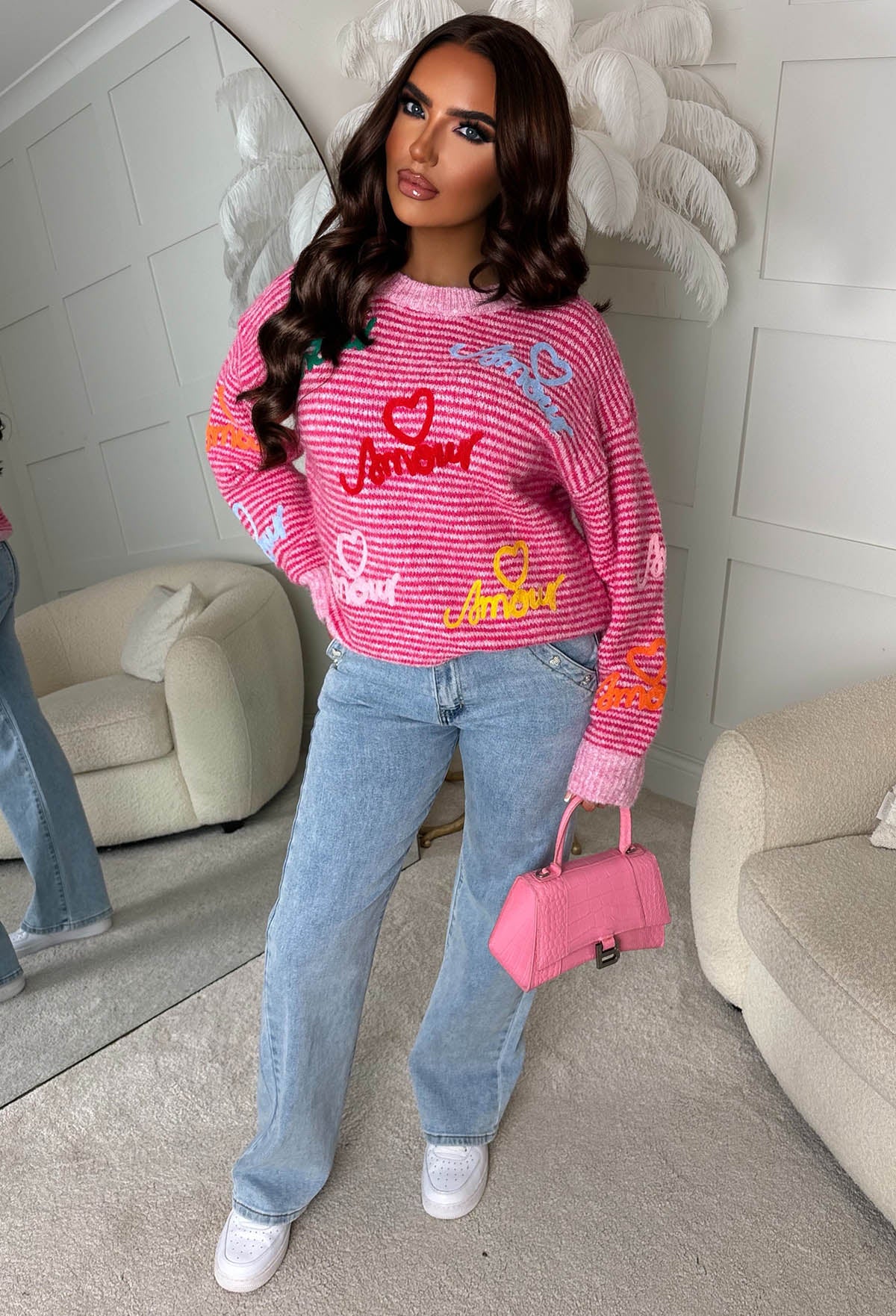 Striped Amour Shirt - Red/Pink main image 0