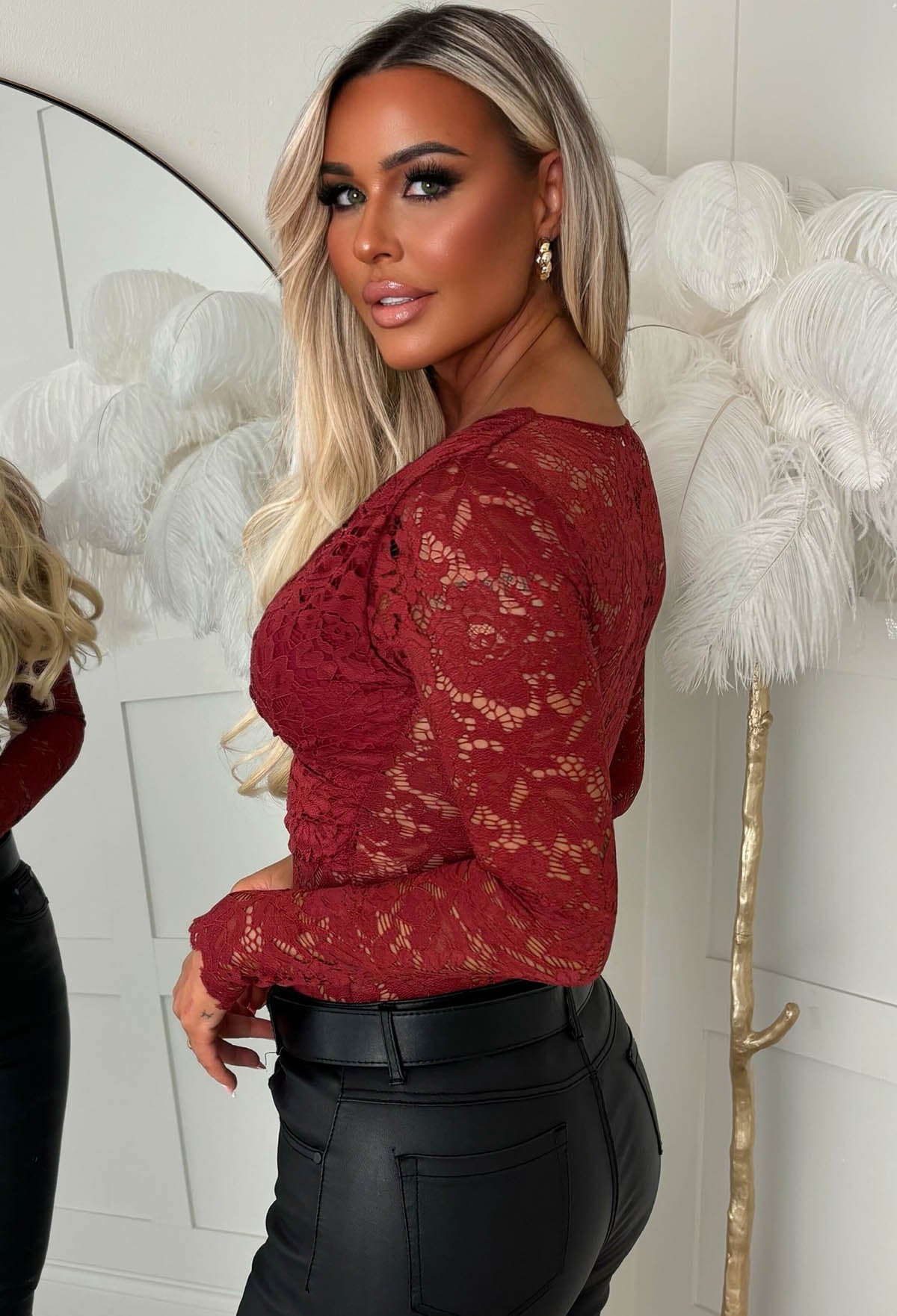 Rumour Has It Red Lace Bodysuit