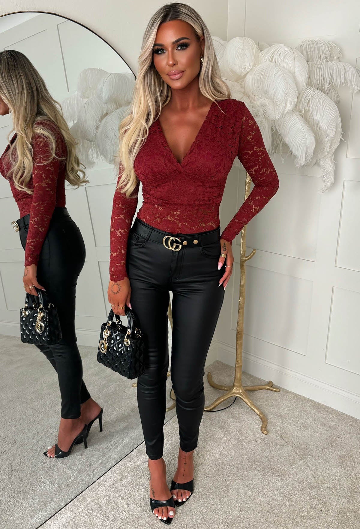 Rumour Has It Red Lace Bodysuit