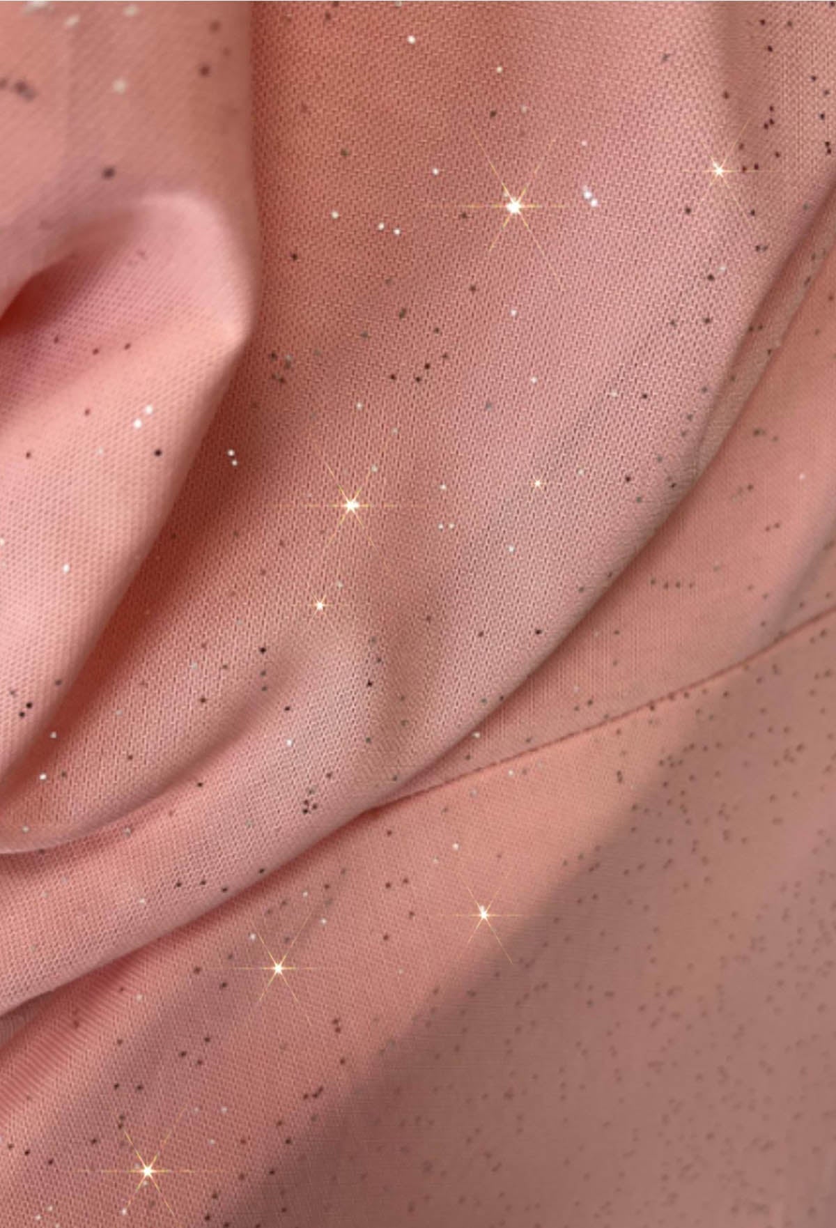 Sparks Fly Pink Off Shoulder Mesh Sparkle Maxi Dress