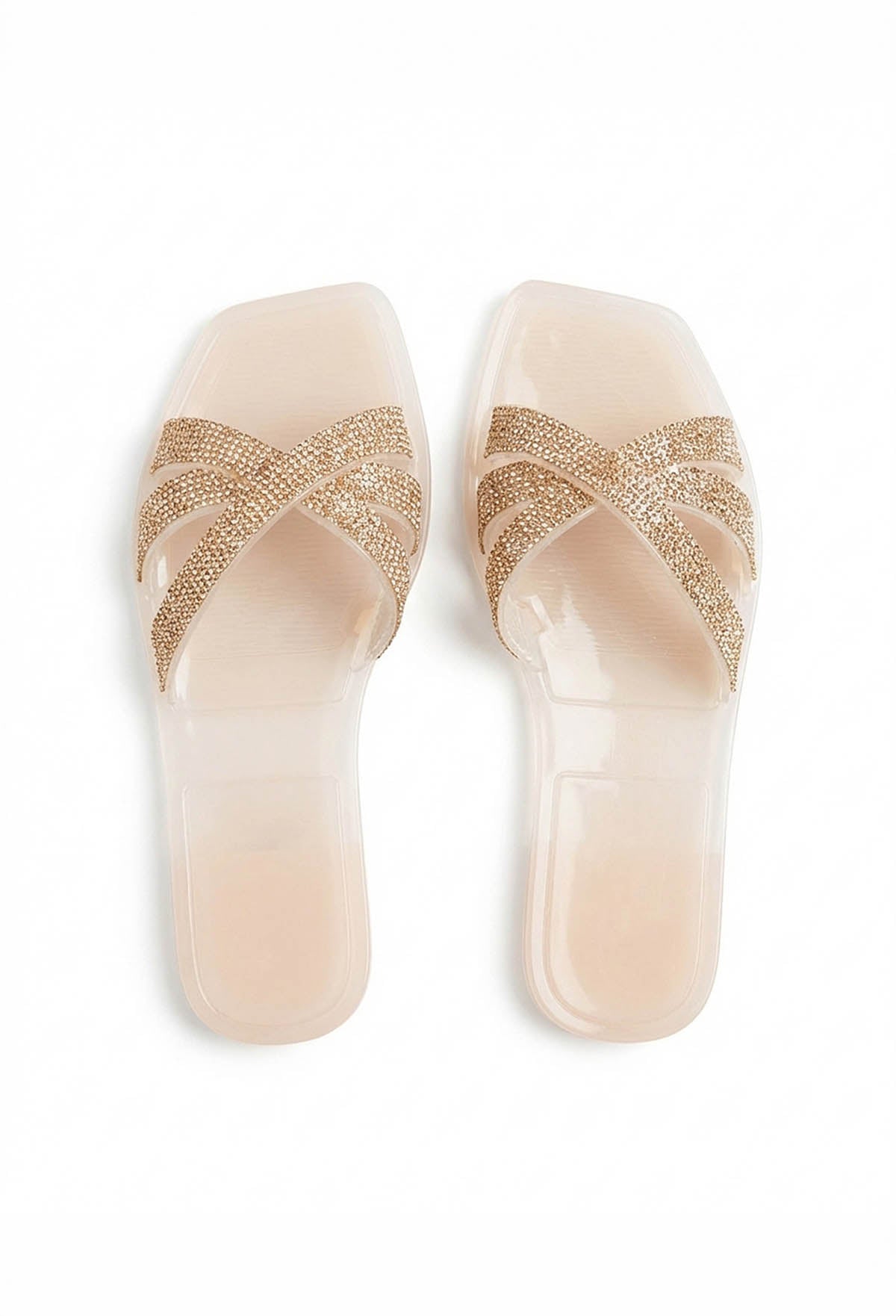 Sweet As Always Rose Gold Diamante Embellished Sandals
