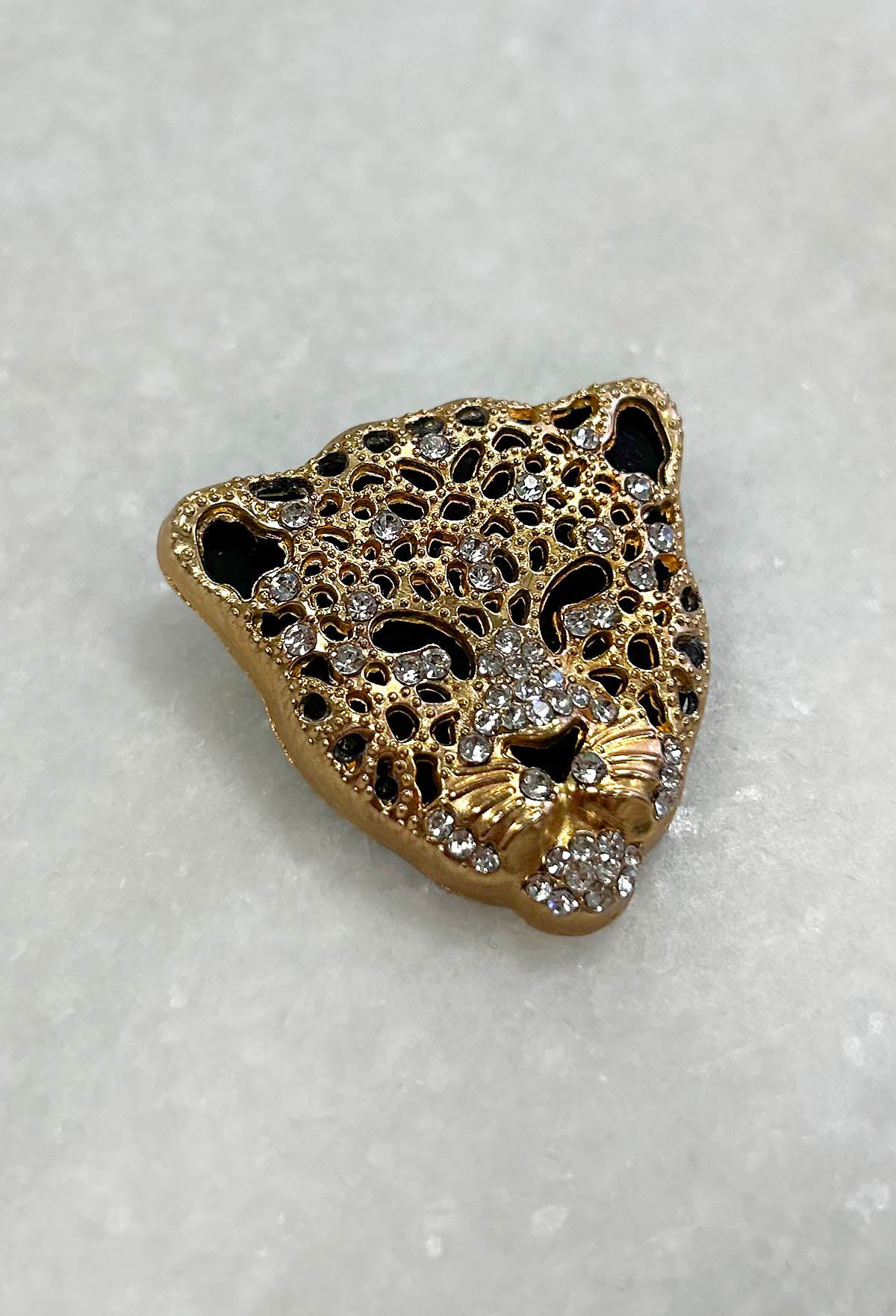 The Hustle Gold Jaguar Head Brooch