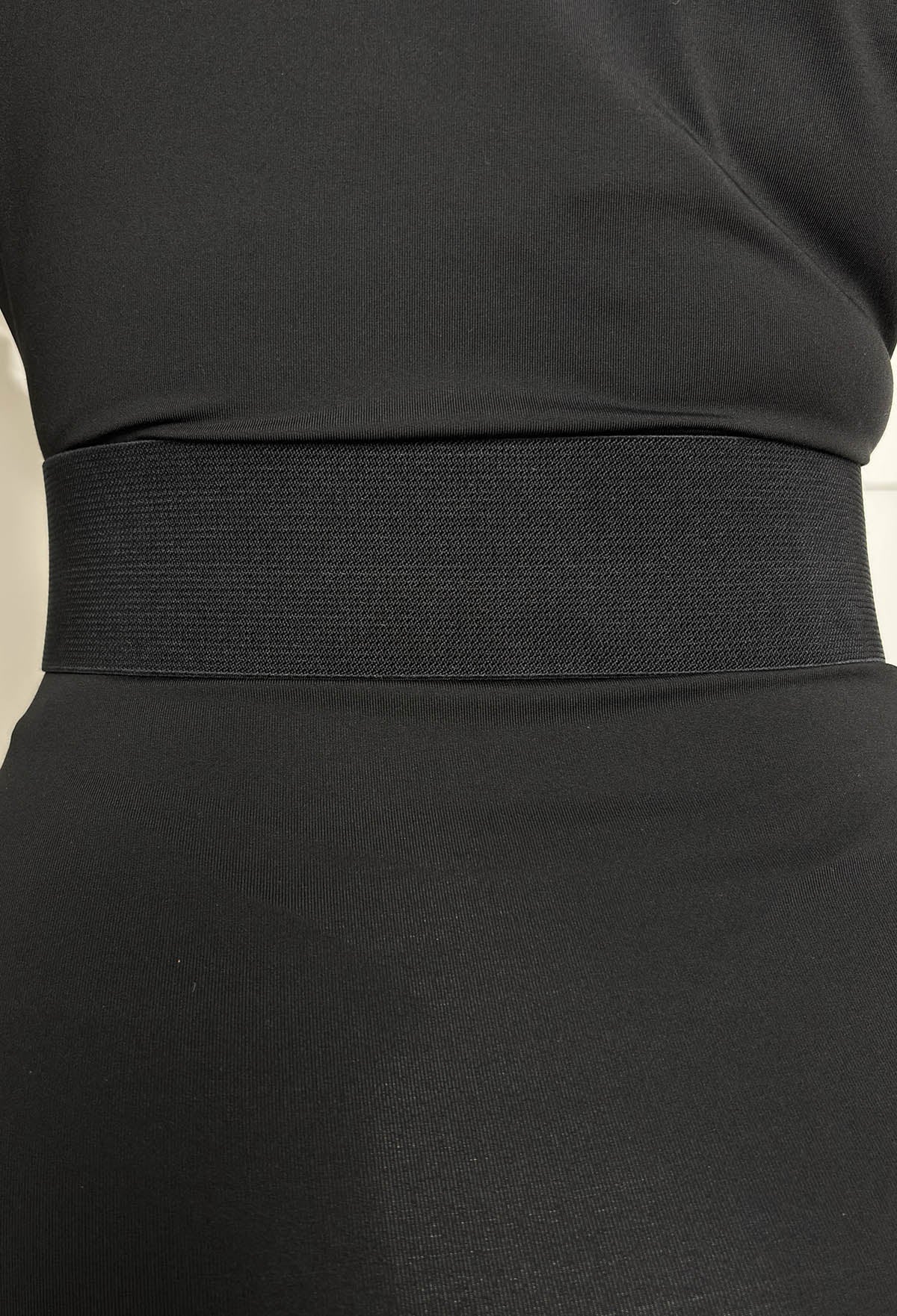 Toxic Chic Black Gold Detail Elasticated Belt