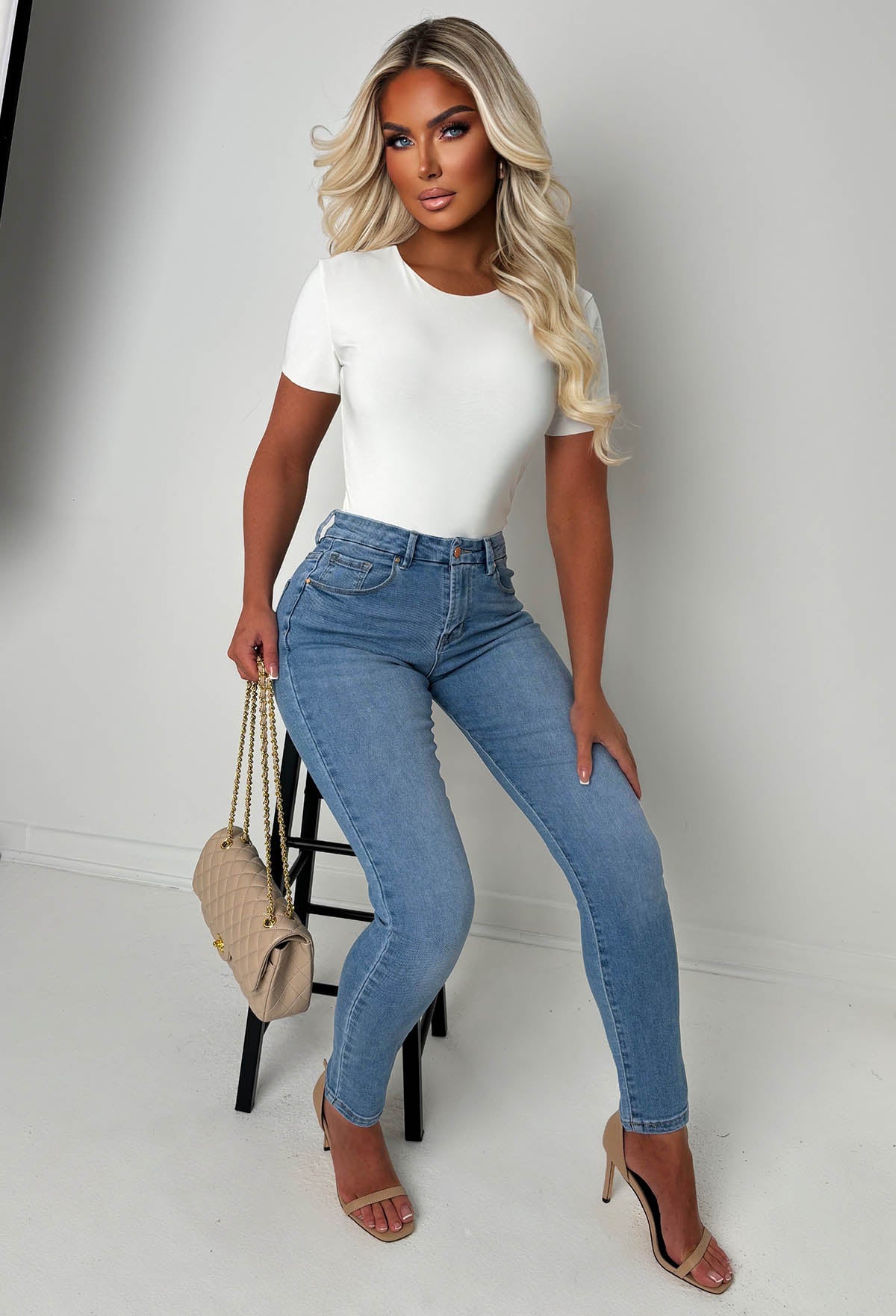 Ultimate Days Mid Wash Stretch Slim Fit High Rise Jeans