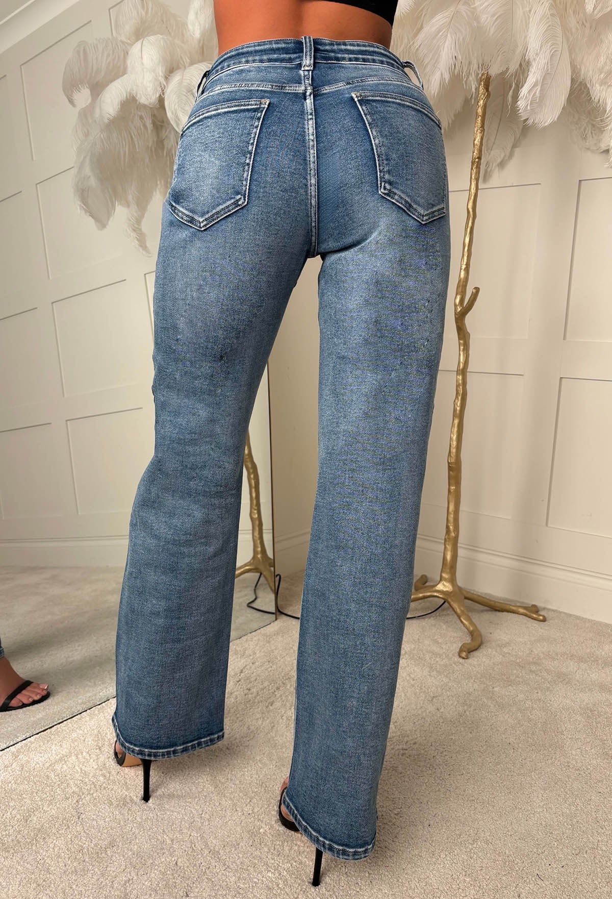 Ultimately Yours Stretch Leopard Print Side Stripe Jeans