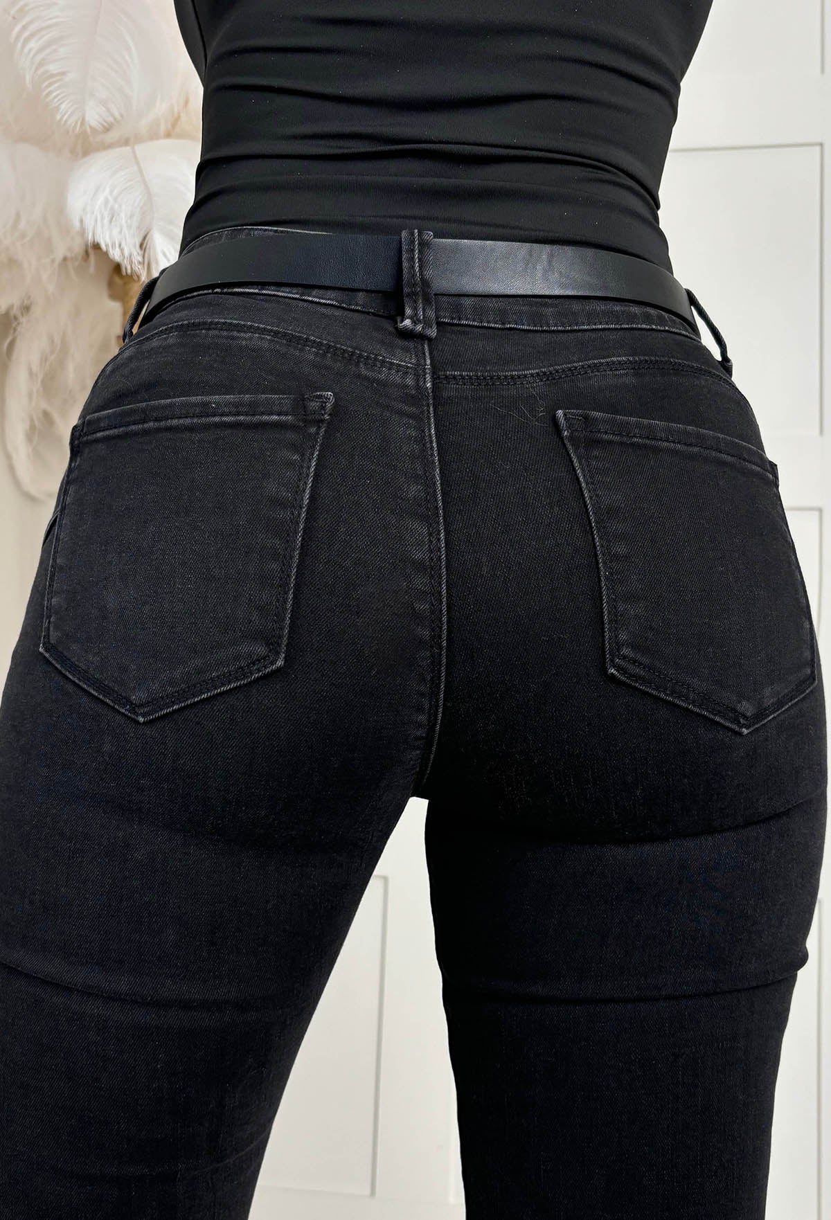 Wild Patch Black Stretch Sequin Patchwork Leopard Jeans