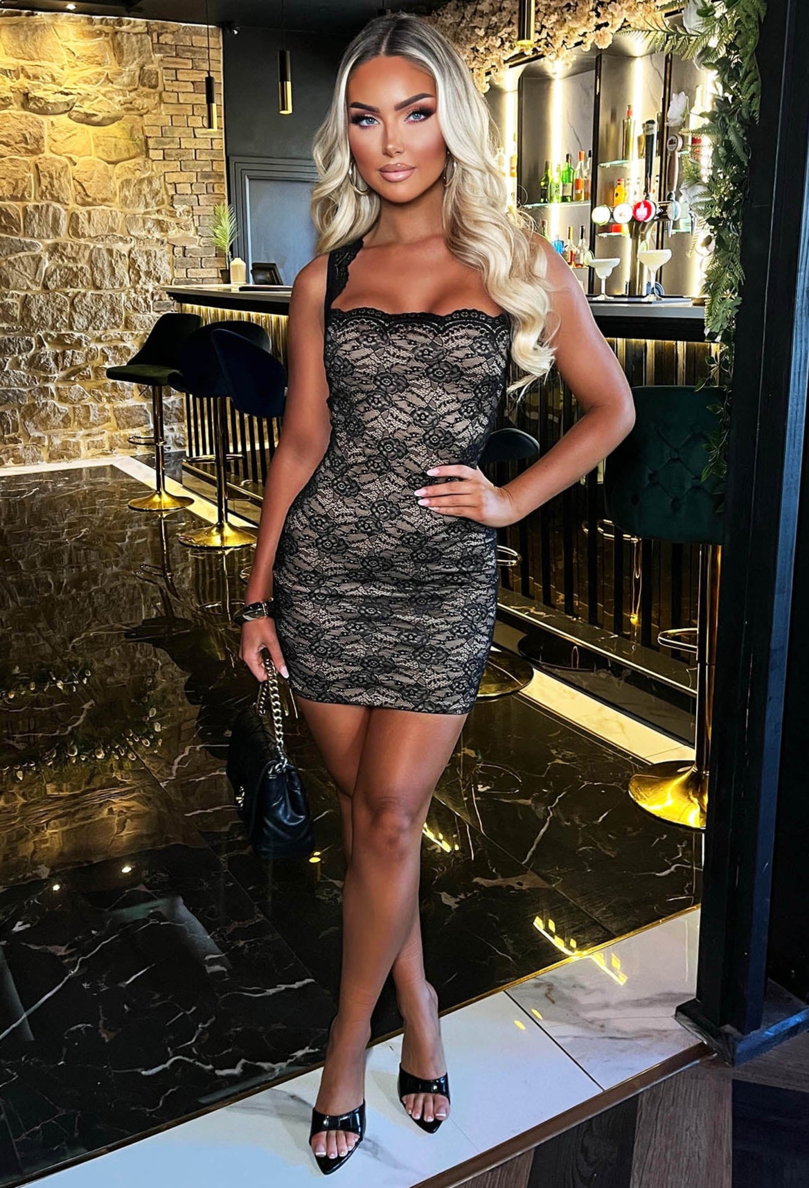 Yours Eternally Black Lace Mini Dress