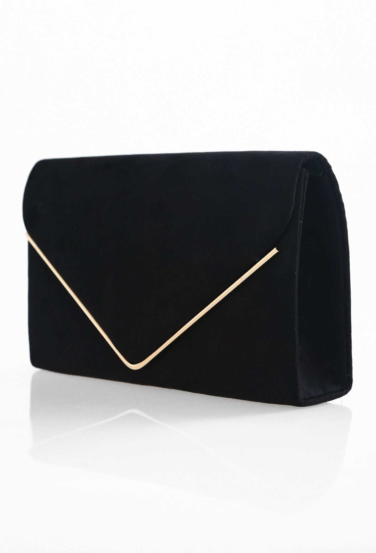 Hampstead Black Suede Clutch Bag