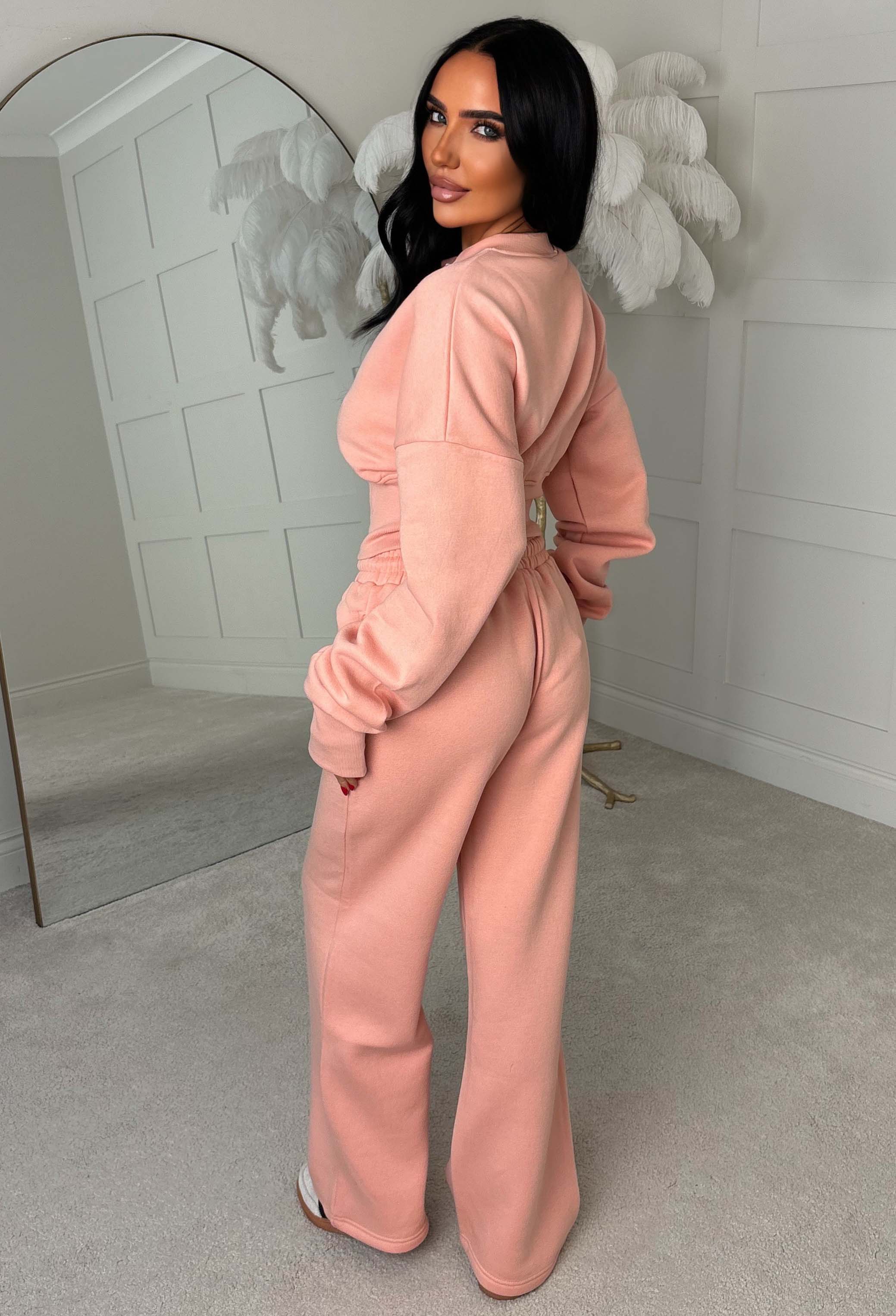 Comfy Collective Pink Button Down Lounge Co-ord