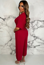 Red Knot Wide Leg Jumpsuit