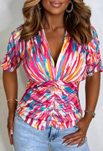 Always My Lover Multi Printed Ruched Top