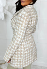 Boldly Yours Cream Premium Tweed Dogtooth Coat