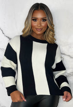Lovers Lane Monochrome Striped Knitted Jumper Limited Edition