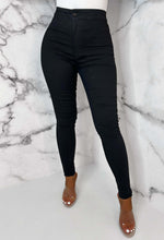 Authentic Chic Black Stretch Skinny Plain Front Jeans