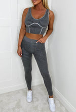 Lounge Haven Grey Ultra Soft Ribbed Top And Legging Loungewear Set