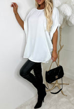 Between Us White Reversible Cut Out Blouse