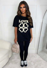 Casual Couture Black Love Embroidered T-Shirt