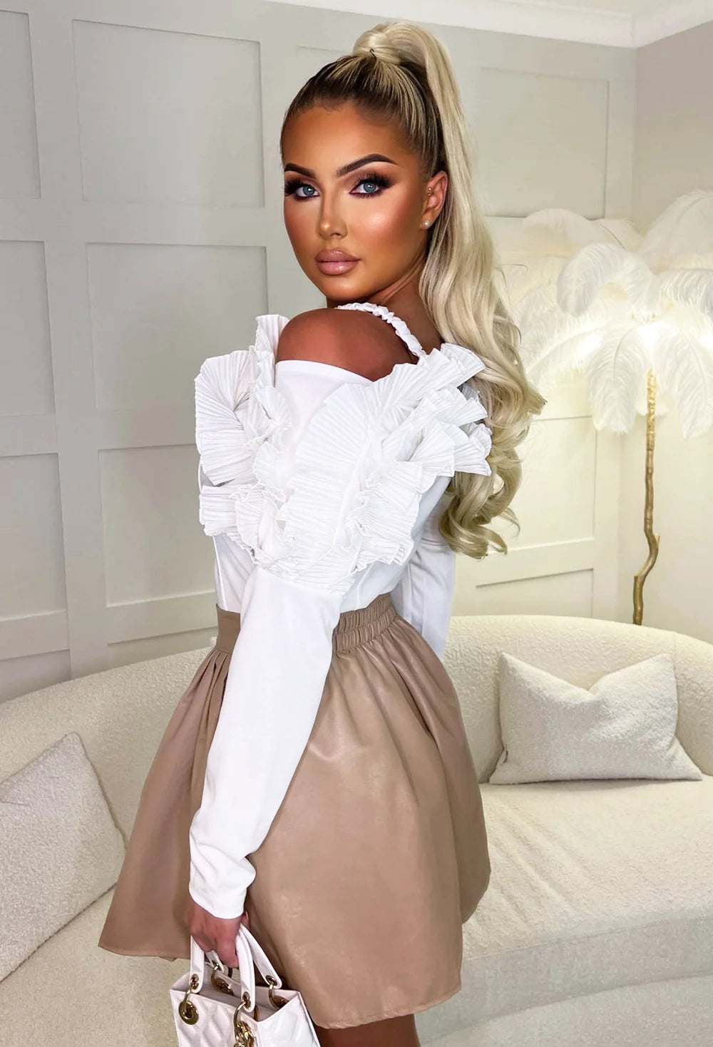 Pleated mini skirt next clearance