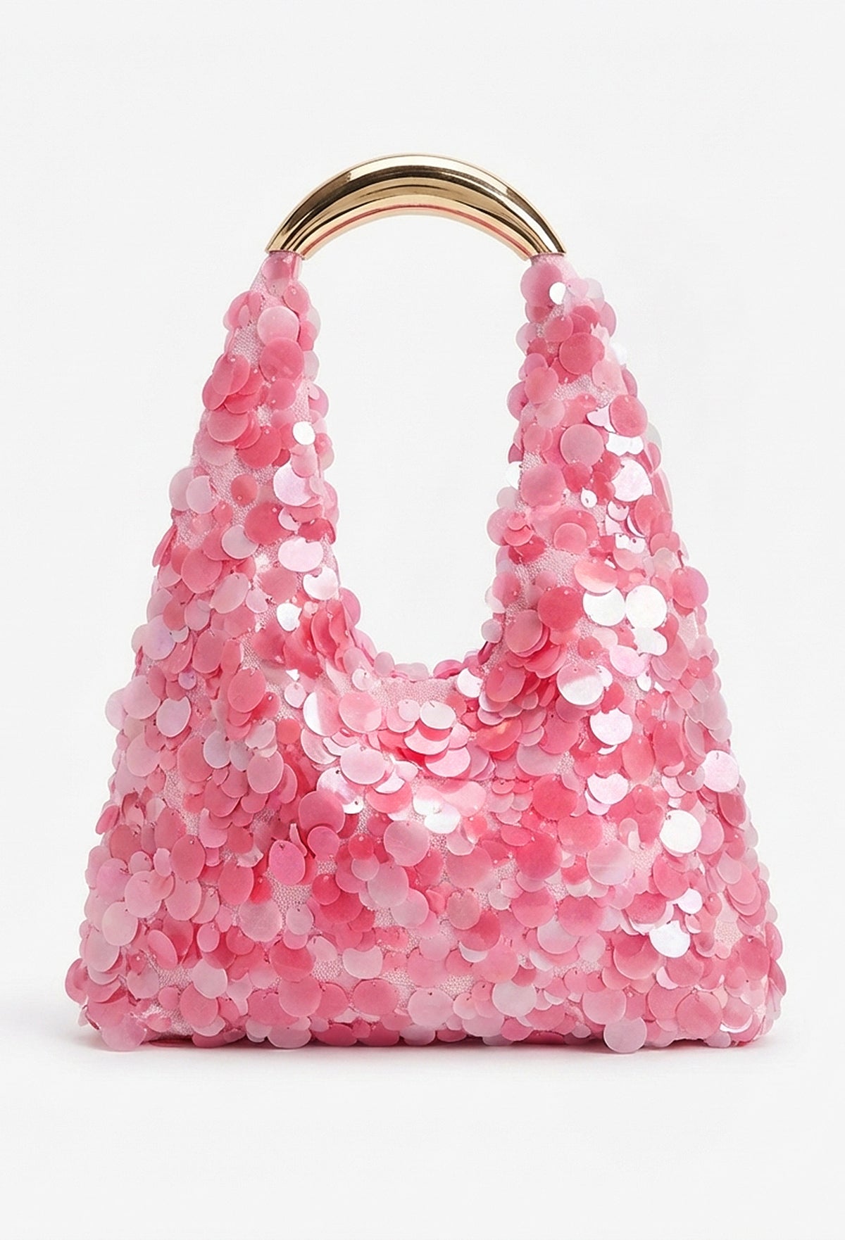 Adelaine Pink Sequin Handbag