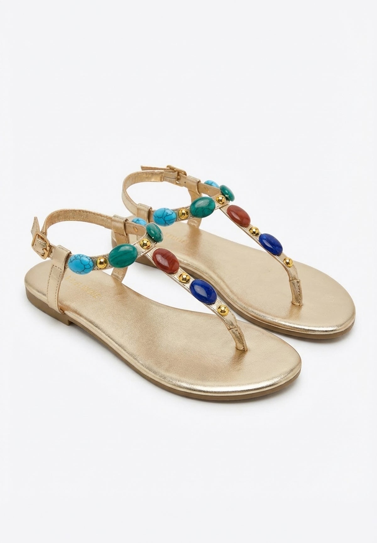 Gemstar Days Gold Embellished Sandals