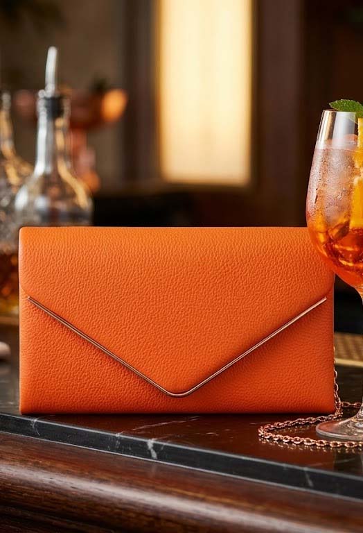 Hampstead Orange Clutch Bag