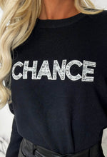 Take Chances Black Embroidered Knitwear Jumper Limited Edition