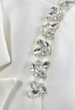 Astoria White Diamante Trim Tailored Suit Co-Ord Set Limited Edition