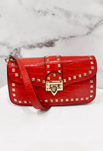 Sweet Desires Red Studded Detail Shoulder Bag