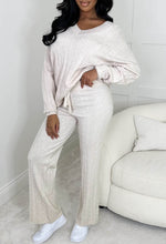 Dreamy Love Cream Cable V-Neck Knitted Loungewear Co-Ord