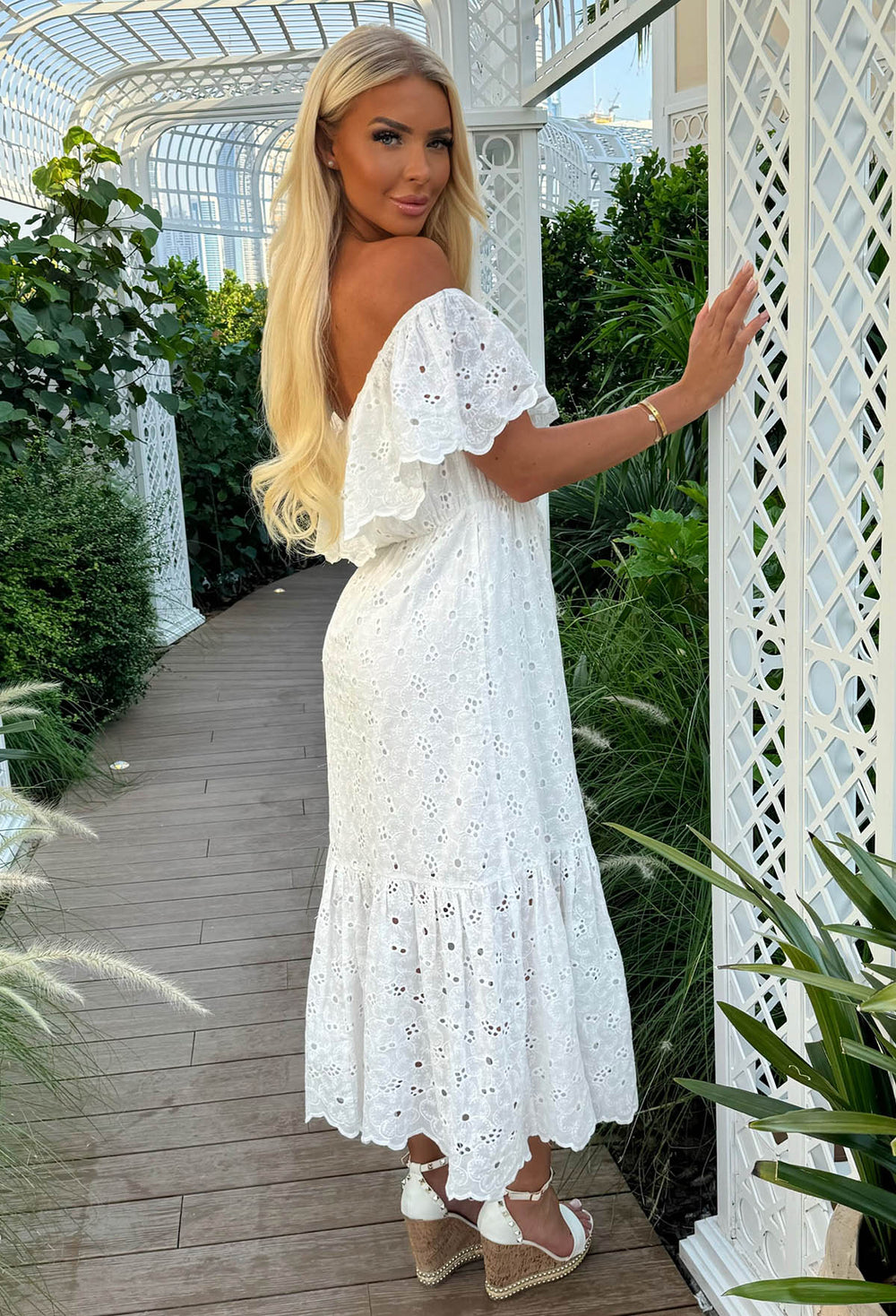 Skater Dress Broderie Anglaise Dress Asos Miss Selfridge Ivory