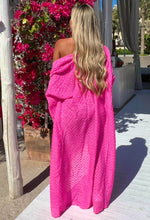 Summer Spotlight Hot Pink Zig Zag Open Front Kimono