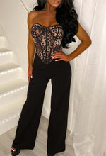 Deliver The Heat Multi Sheer Mesh Back Corset Top
