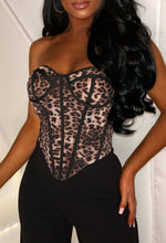 Deliver The Heat Multi Sheer Mesh Back Corset Top