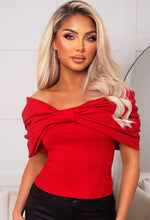 Bow Bliss Red Bow Bandeau Top