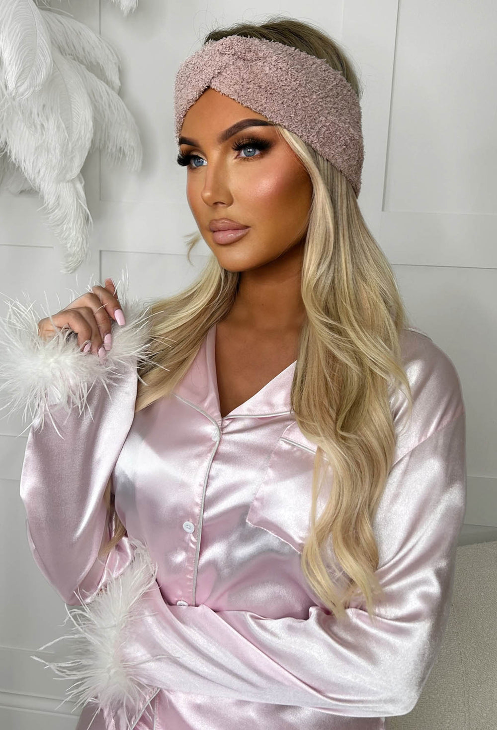 Perfect Timing Pink Twist Front Knitted Headband Pink Boutique Pink