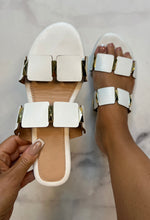 White Stud Detail Sandals