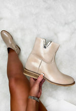 Bad Reputation Cream Gold Detail Ankle Boot