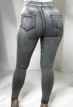Authentic Chic Mid Grey Stretch Skinny Plain Front Jeans